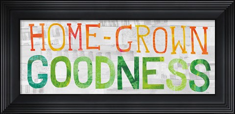 Framed Kitchen Garden Sign II Print
