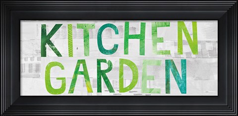 Framed Kitchen Garden Sign I Print