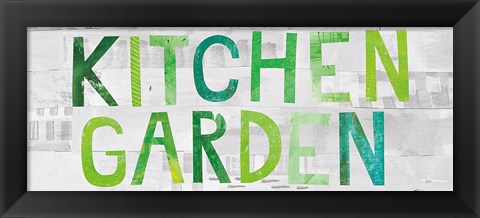 Framed Kitchen Garden Sign I Print