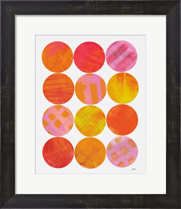 Framed Kitchen Garden Dots I Print