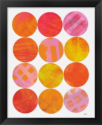 Framed Kitchen Garden Dots I Print