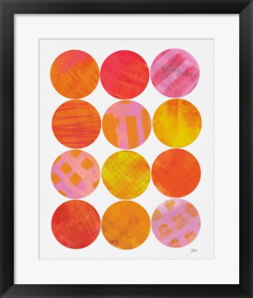 Framed Kitchen Garden Dots I Print