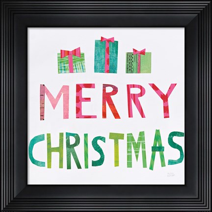 Framed Christmas Collage III Print