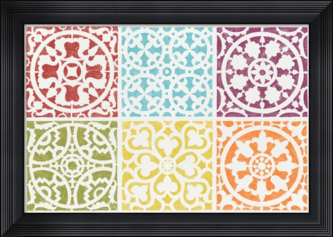 Framed Hacienda Tile VII Print