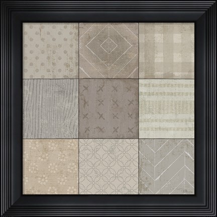 Framed Country Collage I Print