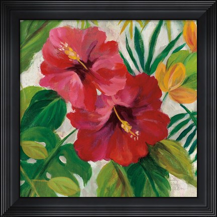 Framed Tropical Jewels I v2 Crop Print