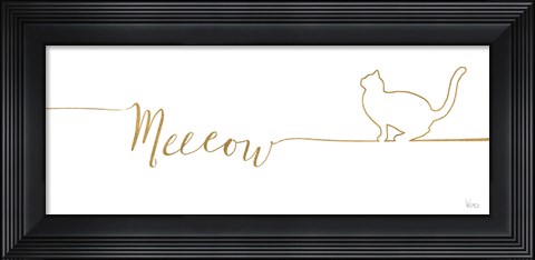 Framed Underlined Cats III Print