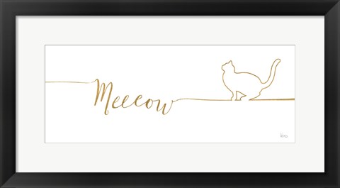 Framed Underlined Cats III Print