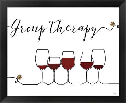 Framed Underlined Wine IX Print