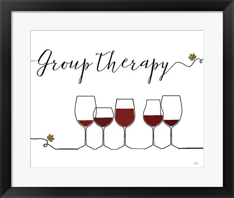 Framed Underlined Wine IX Print