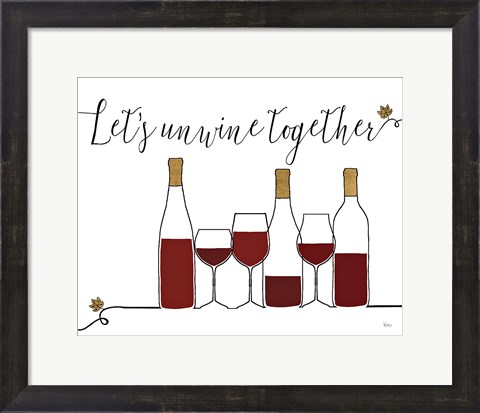 Framed Underlined Wine X Print
