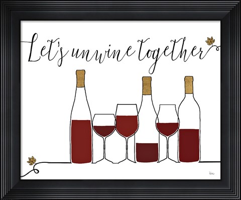 Framed Underlined Wine X Print