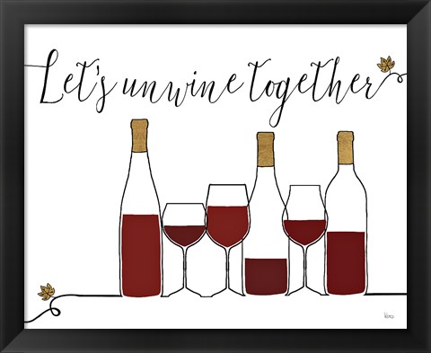 Framed Underlined Wine X Print