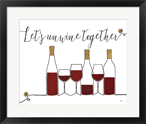 Framed Underlined Wine X Print