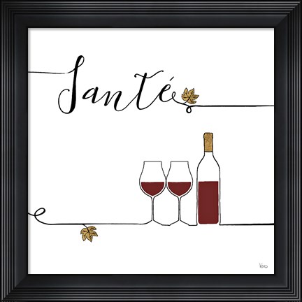 Framed Underlined Wine VI Print