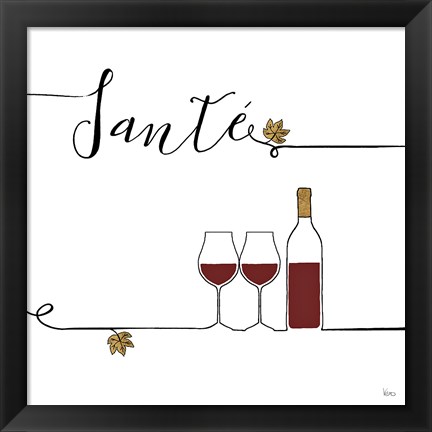 Framed Underlined Wine VI Print