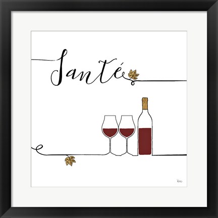 Framed Underlined Wine VI Print