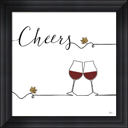 Framed Underlined Wine V Print