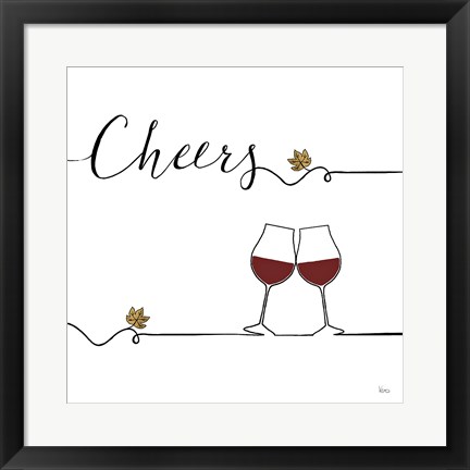 Framed Underlined Wine V Print