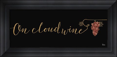 Framed Underlined Wine IV Black Print
