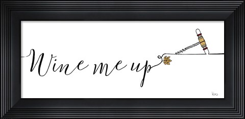 Framed Underlined Wine III Print