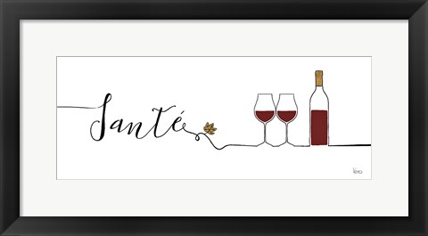 Framed Underlined Wine II Print