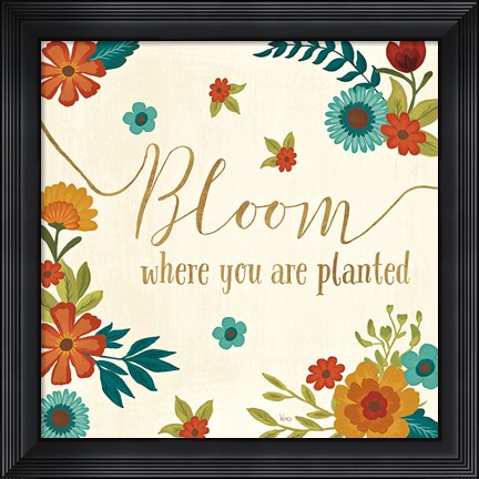Framed Flourish I Print