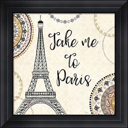 Framed Romance in Paris I Print