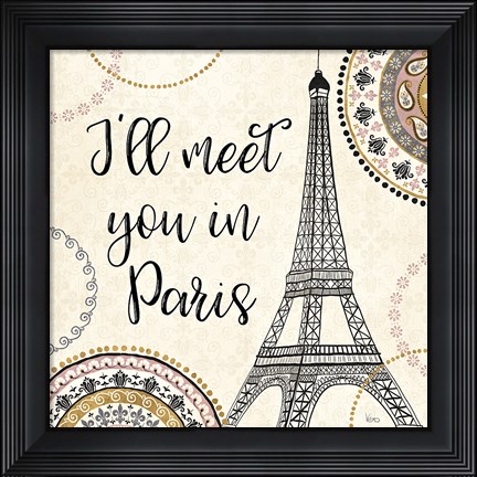 Framed Romance in Paris II Print
