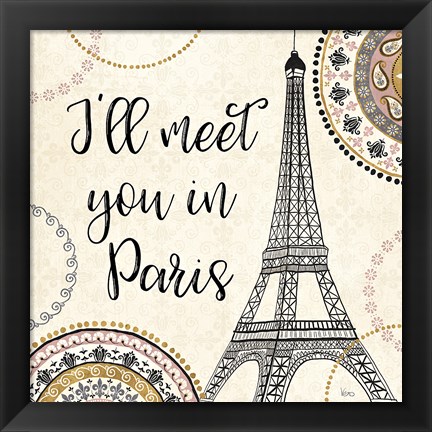 Framed Romance in Paris II Print