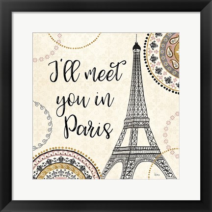 Framed Romance in Paris II Print