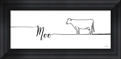 Framed Underlined Farm III Print