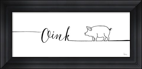 Framed Underlined Farm I Print