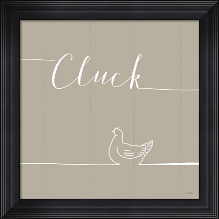 Framed Underlined Farm VIII Greige Print