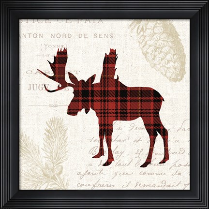 Framed Plaid Lodge IV Print
