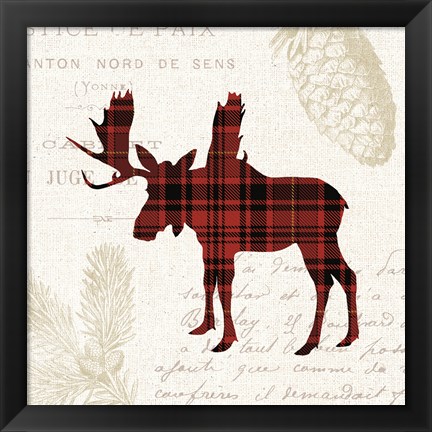 Framed Plaid Lodge IV Print