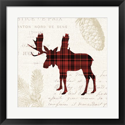 Framed Plaid Lodge IV Print