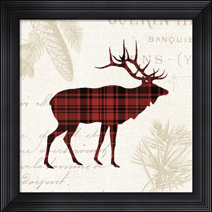 Framed Plaid Lodge III Print