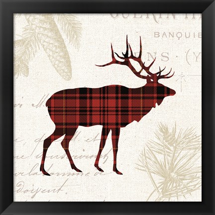 Framed Plaid Lodge III Print