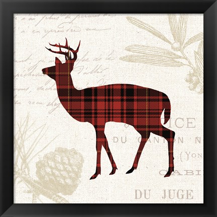 Framed Plaid Lodge II Print