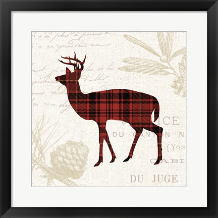 Framed Plaid Lodge II Print