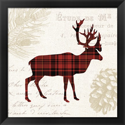 Framed Plaid Lodge I Print