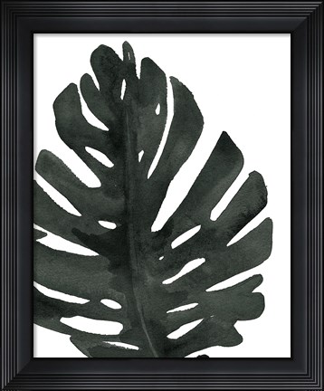 Framed Tropical Palm I BW Print