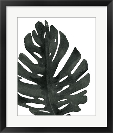 Framed Tropical Palm I BW Print