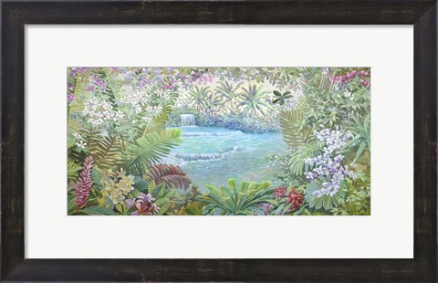 Framed Cascata Tropicale Print