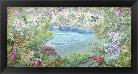 Framed Cascata Tropicale Print