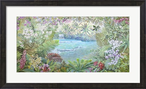 Framed Cascata Tropicale Print