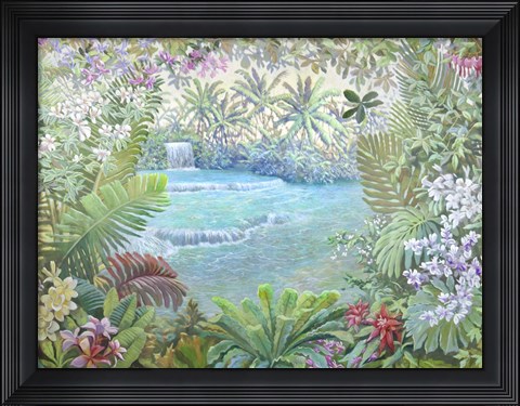 Framed Cascata Tropicale (detail) Print