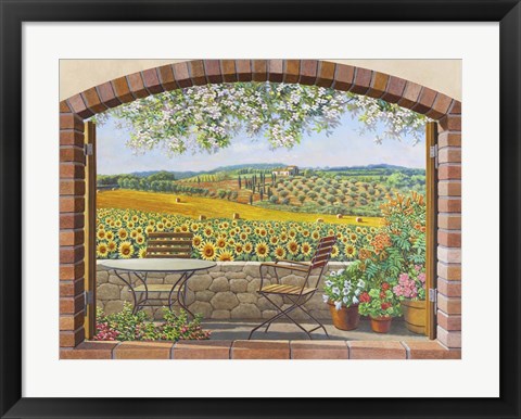 Framed Verso le Colline Print