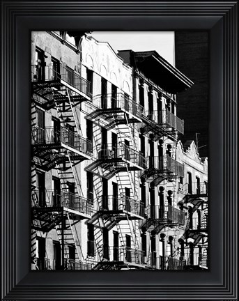 Framed Fire Escapes in Manhattan, NYC Print